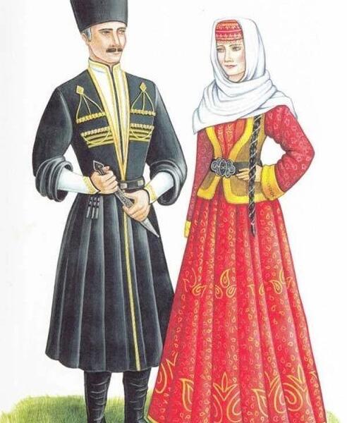عکس نقاشی دختر با لباس محلی