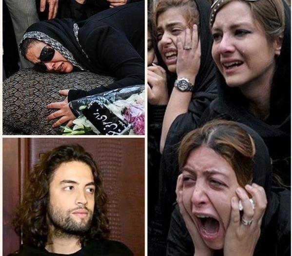 عکس فریبا نادری در روز خاکسپاری همسرش