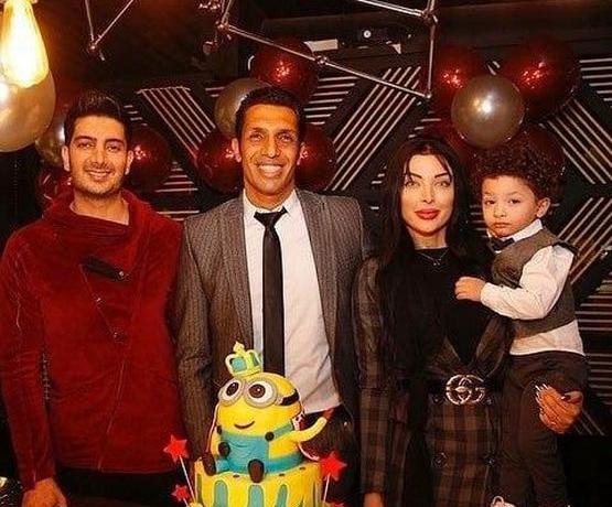 عکس فرزاد فرزین و پسرش
