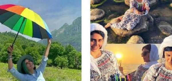 عکس الناز شاکردوست با چتر
