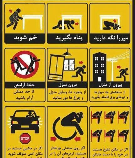عکس جاهای امن در خانه هنگام زلزله