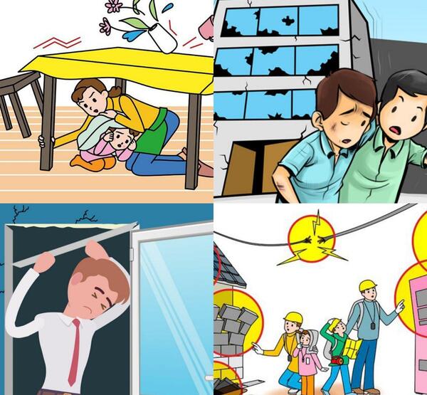 عکس جاهای امن در خانه هنگام زلزله