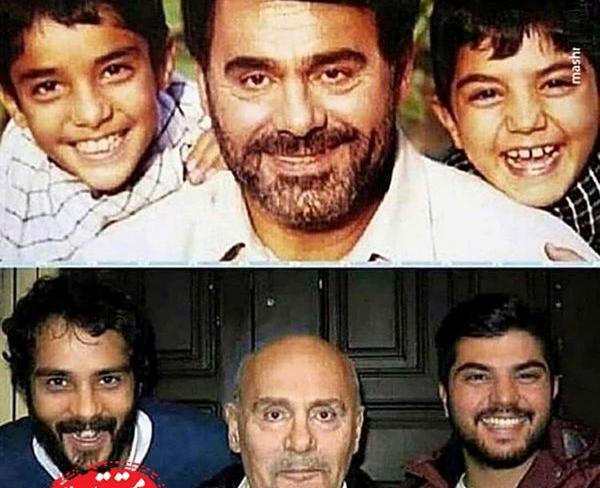 عکس زن و بچه جمشید هاشم پور
