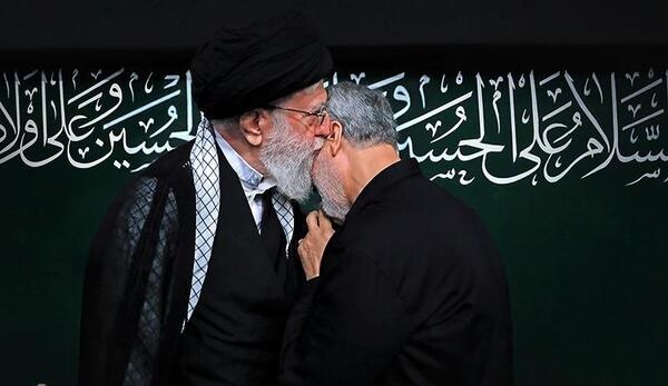 عکس حاج قاسم سلیمانی و خامنه ای