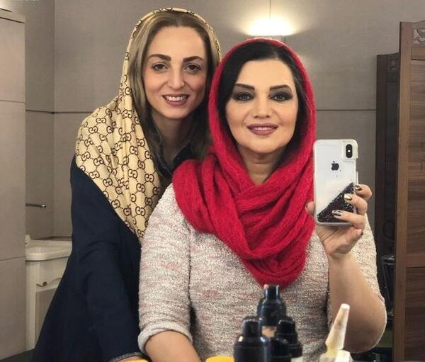 عکس یادگاری الهام پاوه نژاد با مهران مدیری