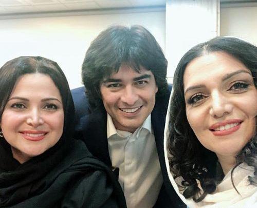 عکس یادگاری الهام پاوه نژاد با مهران مدیری