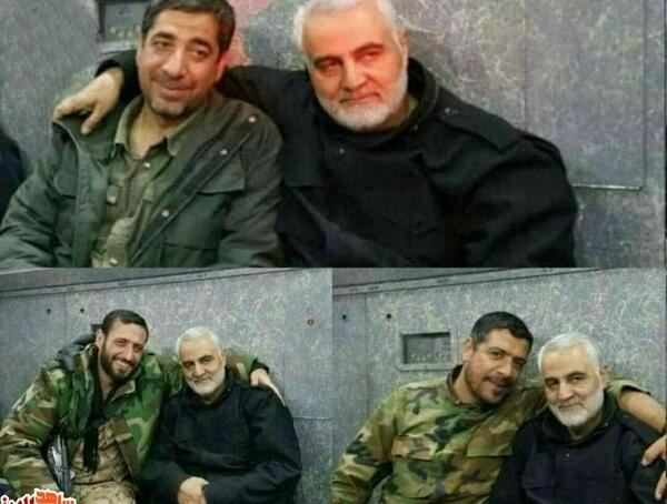 عکس شهید حاج قاسم سلیمانی و یارانش