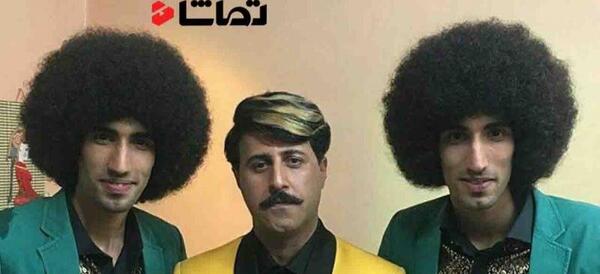 عکس سارا و نیکا با رحمان رحیم