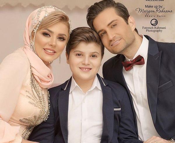 عکس پویا امینی با خانواده