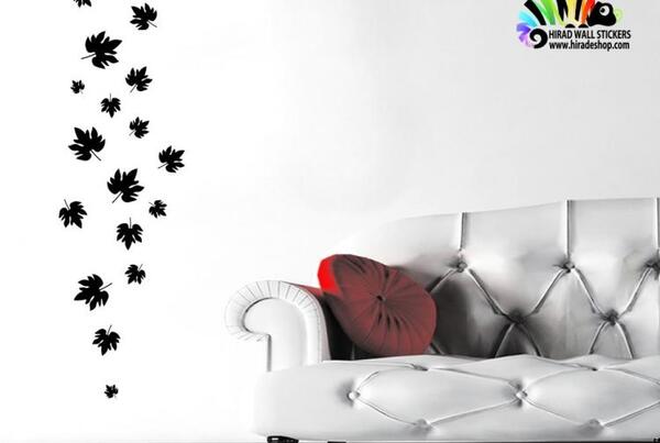 عکس استیکر برگ پاییزی