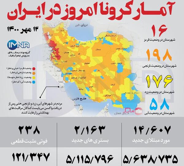 عکس نقشه ایران کرونا