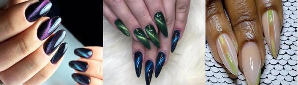 عکس کاشت ناخن چشم گربه ای