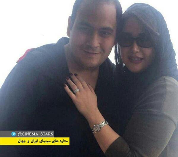 عکس رضا داوودنژاد و همسرش غزل بدیعی