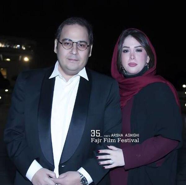 عکس رضا داوودنژاد و همسرش غزل بدیعی