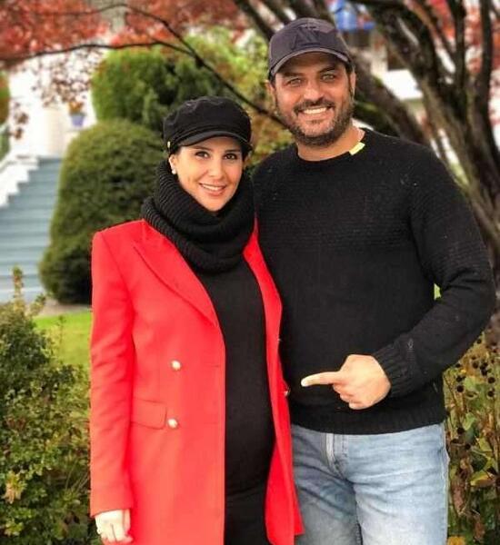 عکس سام درخشانی و فرزندش