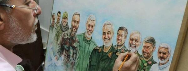 عکس حاج قاسم سلیمانی برای نقاشی