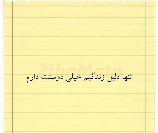 عکس پروفایل تنها دلیل زندگیم