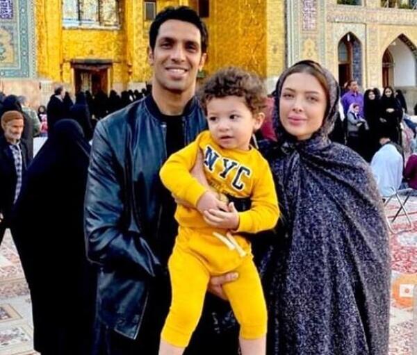 عکس پیام نیازمند و همسرش