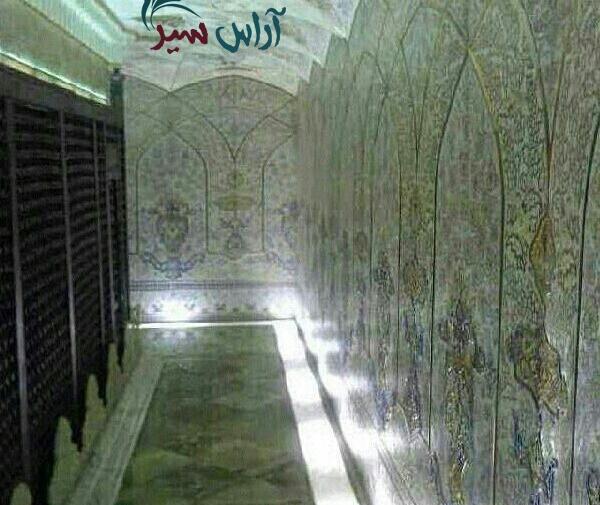 عکس سنگ قبر اصلی امام رضا