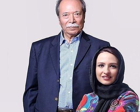 عکس علی نصیریان با خانواده