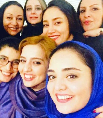 عکس الناز حبیبی با نرگس محمدی