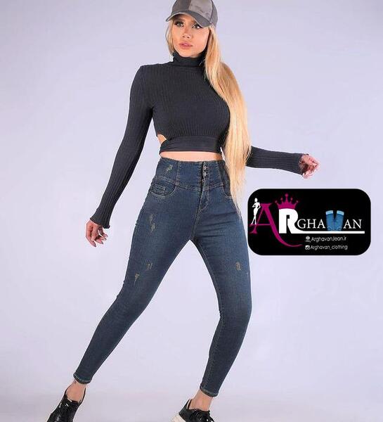 عکس شلوار جین فاق بلند دخترانه