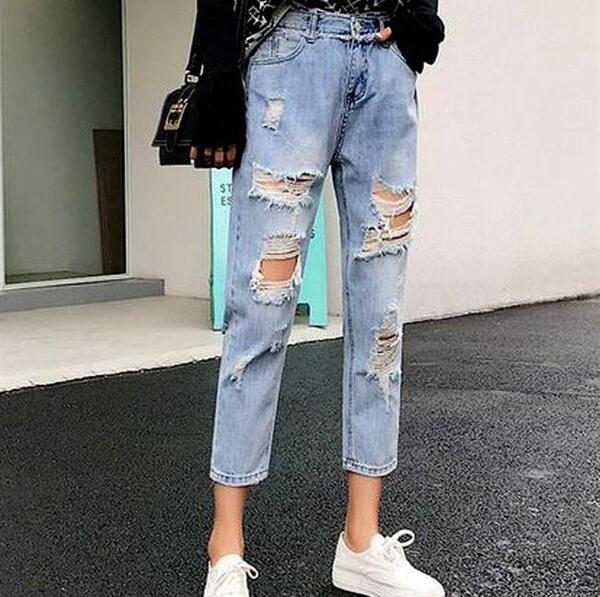 عکس شلوار جین فاق بلند دخترانه