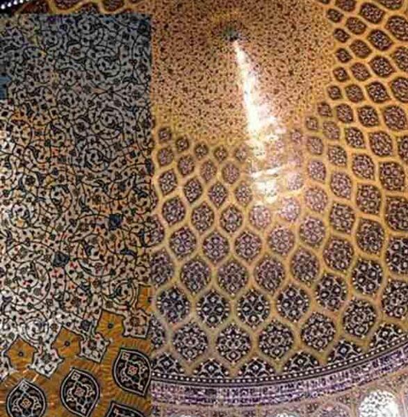 عکس طاووس مسجد شیخ لطف الله