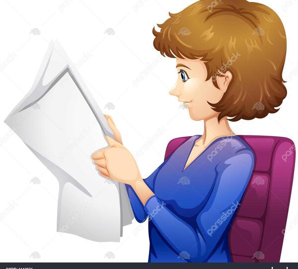 عکس در حال روزنامه خواندن