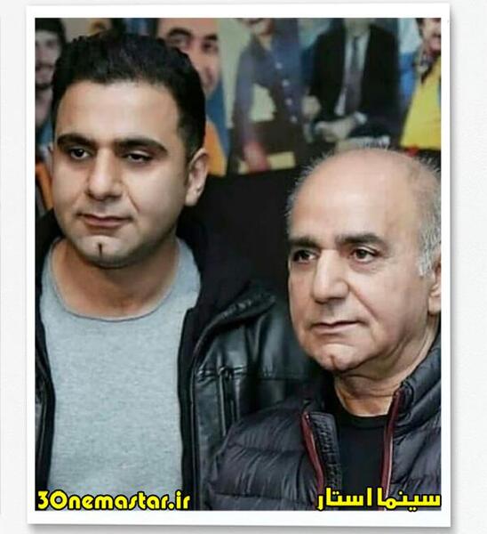 عکس پرویز پرستویی در کنار پسرش