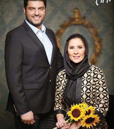 عکس سام درخشان همسرش