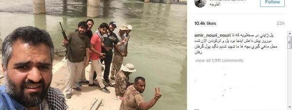 عکس امیر نوری در جنگ با داعش