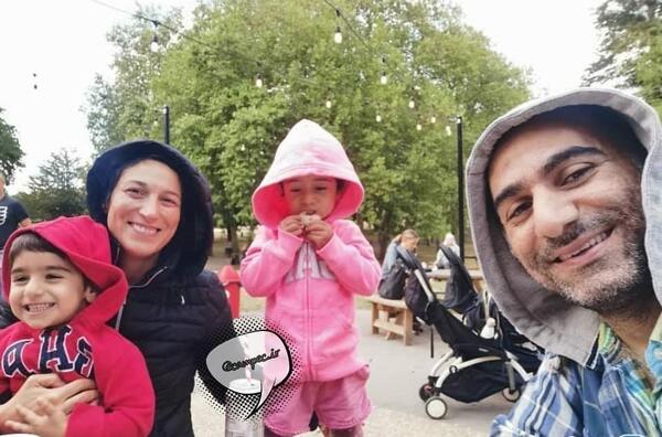 عکس حمیدرضا پگاه و فرزندش