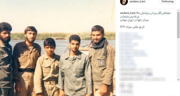 عکس سردار سلیمانی در جنگ