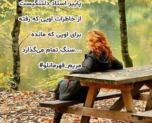 عکس نوشته پاییز استاد دلتنگیست