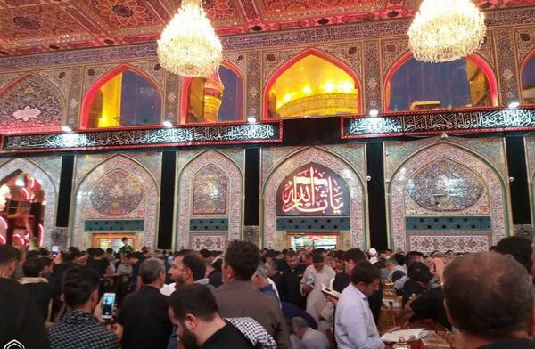 عکس لوستر حرم امام حسین