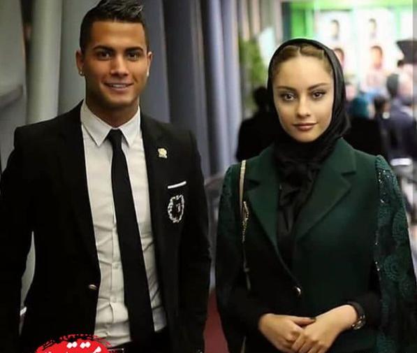 عکس ترلان پروانه در کنار همسرش