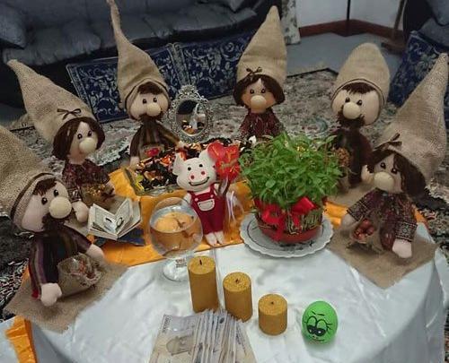 عکس سفره هفت سین گاو