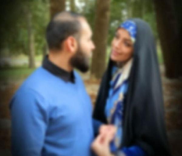 عکس الهام چرخنده همراه همسرش