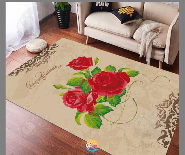 عکس فرشینه طرح گل