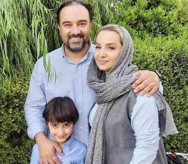 عکس برزو ارجمند و همسرش و فرزندش