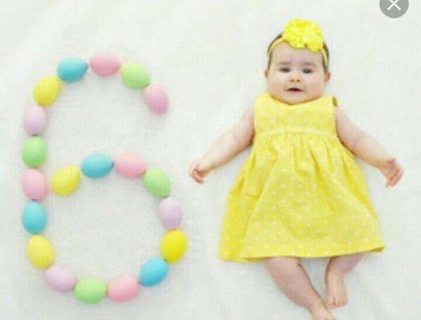 عکس ماهگرد نوزاد شش ماهه