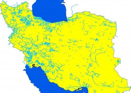 عکس نقشه رودهای ایران