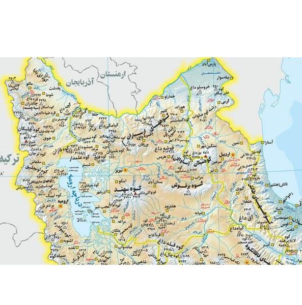 عکس نقشه رودهای ایران