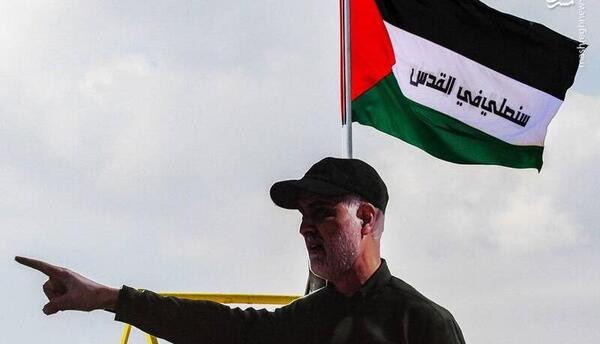 عکس حاج قاسم سلیمانی در فلسطین