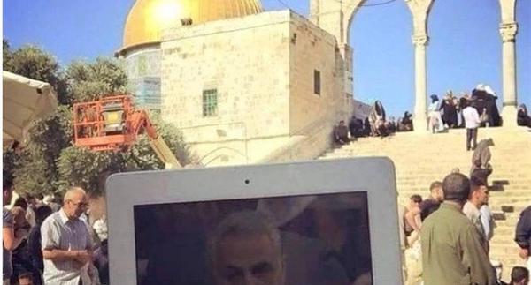 عکس حاج قاسم سلیمانی در فلسطین