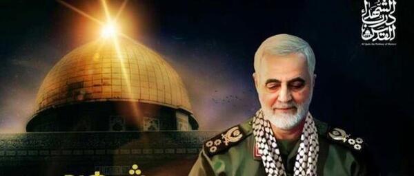 عکس حاج قاسم سلیمانی در فلسطین