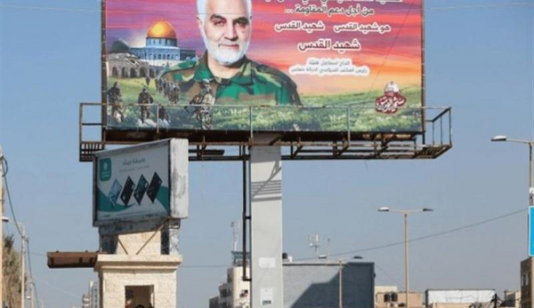 عکس حاج قاسم سلیمانی در فلسطین