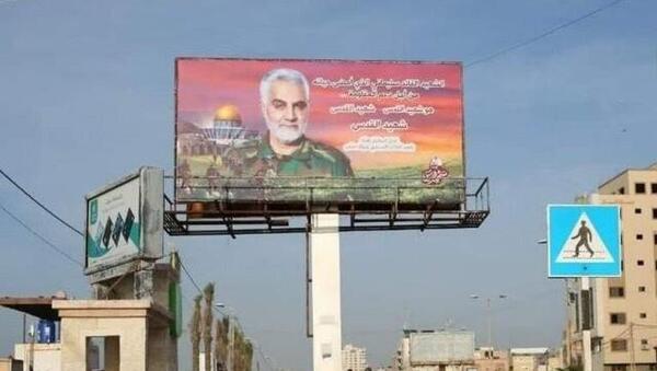 عکس حاج قاسم سلیمانی در فلسطین