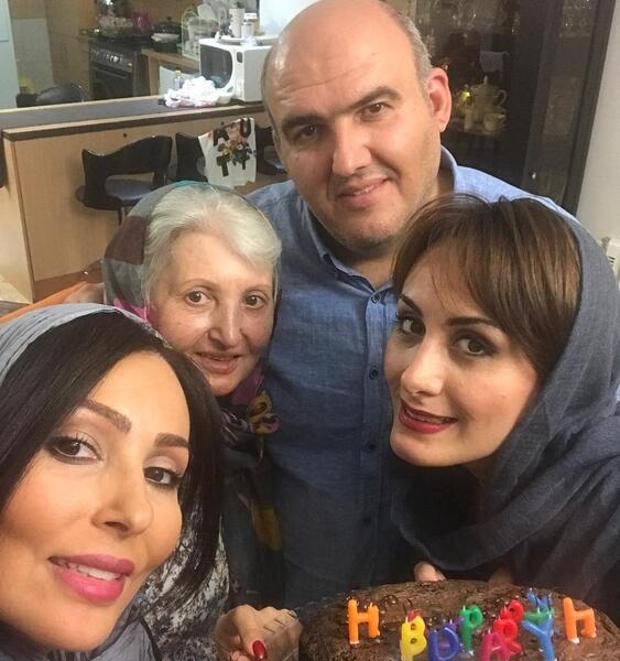 عکس پرستو صالحی با همسرش